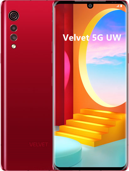 LG Velvet 5G UW LCD screen