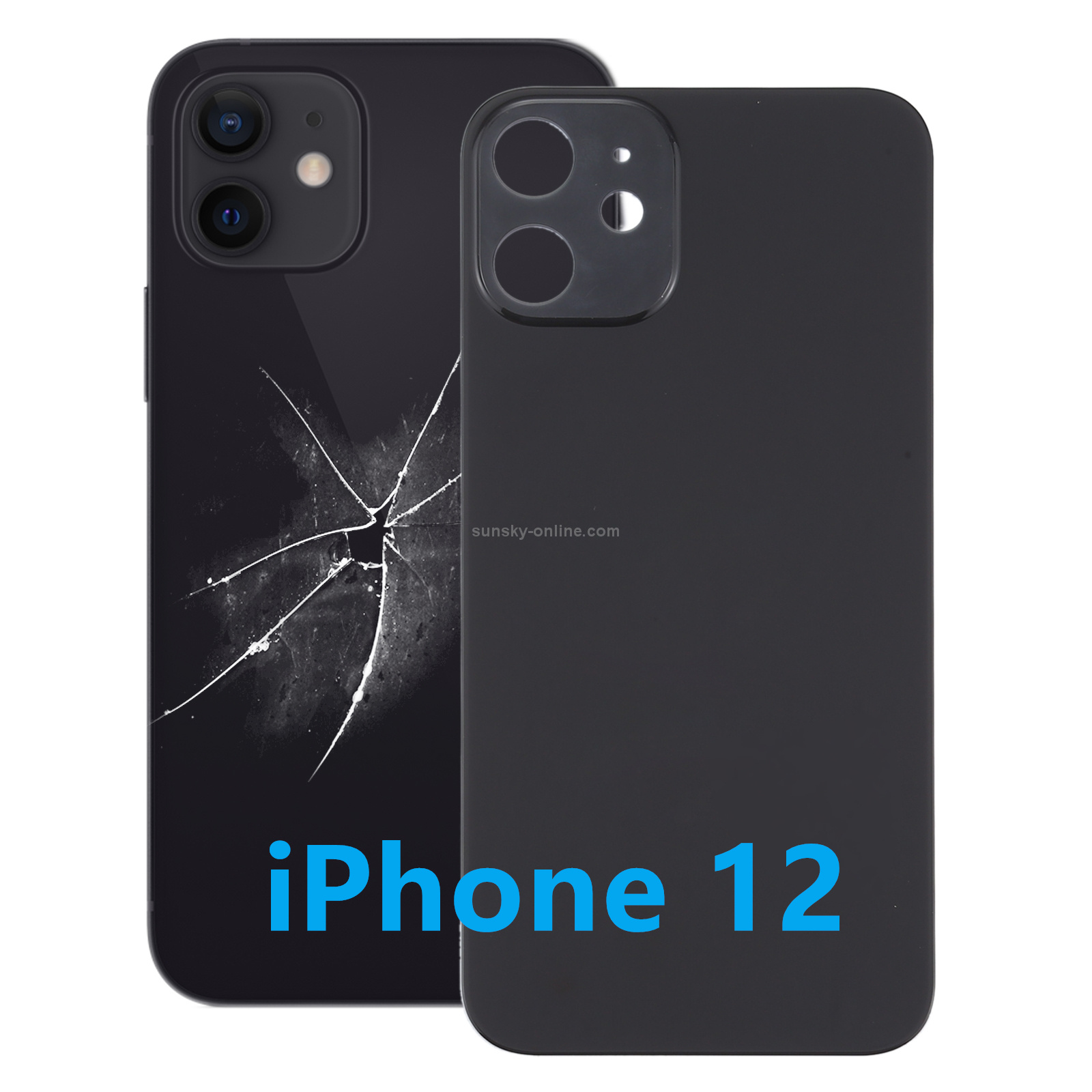 iPhone 12 Back Battery Cover Black